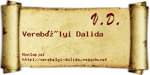 Verebélyi Dalida névjegykártya